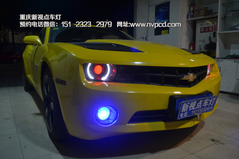 科邁羅車(chē)燈改裝海拉透鏡歐司朗氙氣燈天使眼惡魔眼