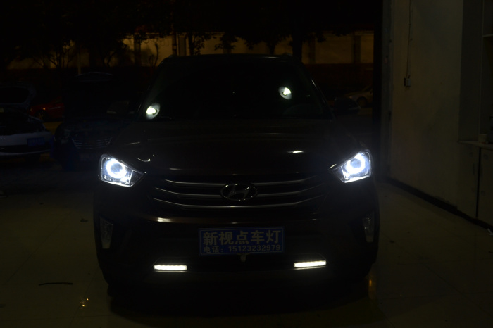 IX25車(chē)燈改裝天使眼雙光透鏡氙氣燈