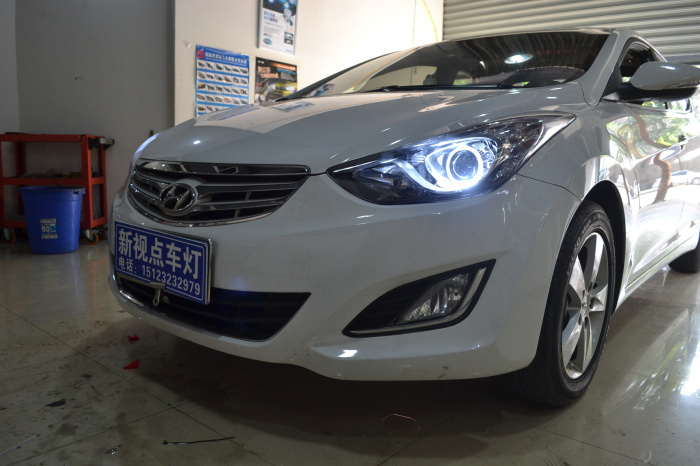 朗動(dòng)車(chē)燈改裝Q5海拉雙光透鏡歐司朗氙氣燈天使眼