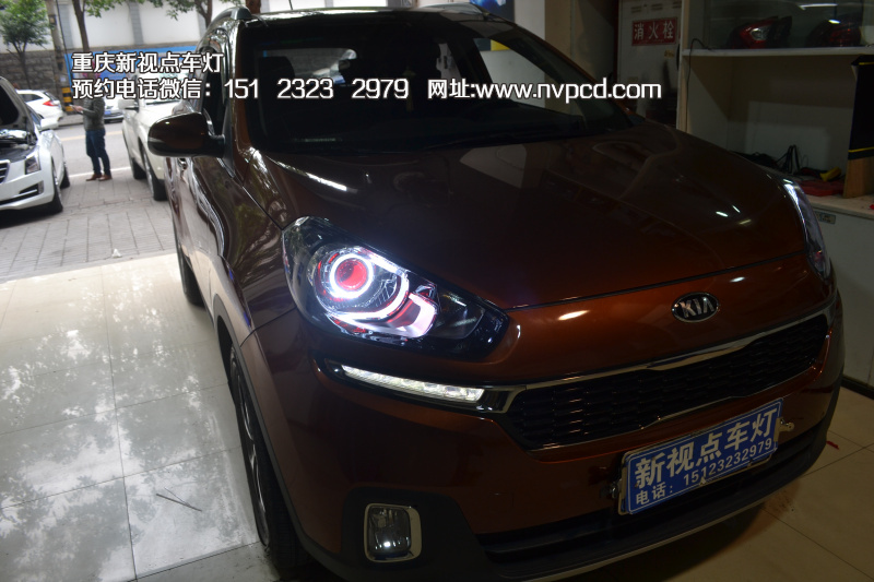 KX3車(chē)燈改裝天使眼惡魔眼Q5海拉5雙光透鏡