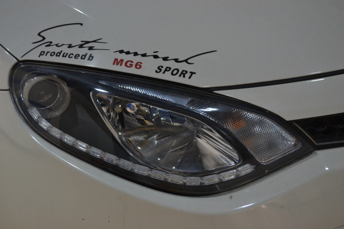 MG6車(chē)燈改裝透鏡氙氣燈LED日行燈