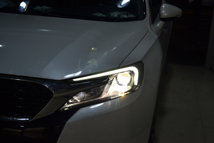 DS6車(chē)燈改裝海拉透鏡歐司朗氙氣燈飛利浦氙氣燈