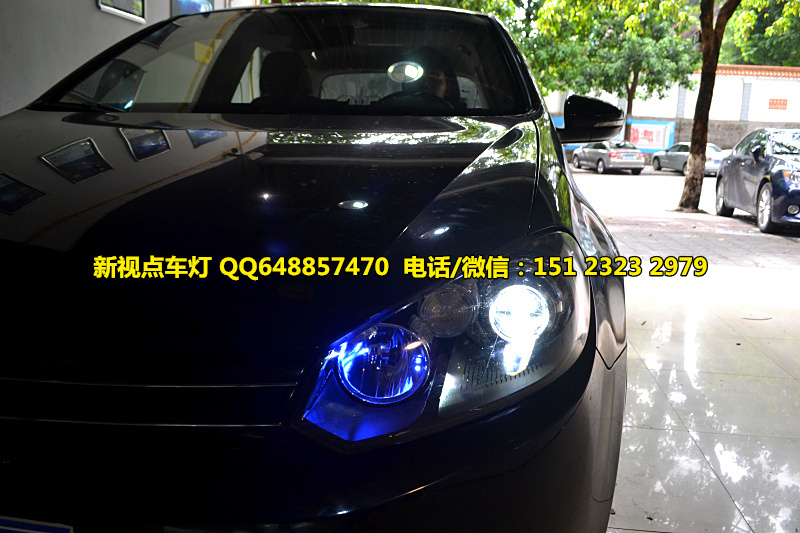 高爾夫6車(chē)燈改裝歐司朗破曉者LED雙光透鏡