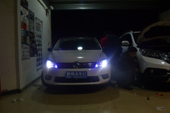 捷達車(chē)燈改裝Q5透鏡天使眼氙氣燈