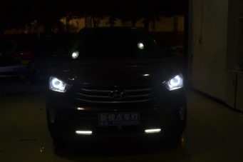 IX25車(chē)燈改裝天使眼雙光透鏡氙氣燈