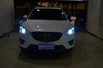 馬自達CX-5車(chē)燈改裝進(jìn)口海拉透鏡歐司朗氙氣燈