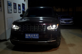 路虎攬勝車(chē)燈改裝進(jìn)口海拉5雙光透鏡歐司朗氙氣燈