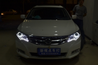 比亞迪思銳車(chē)燈改裝LED日行燈氙氣燈