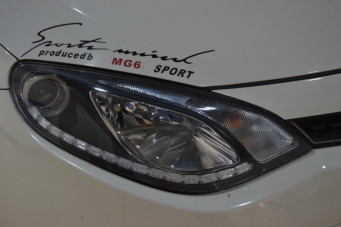 MG6車(chē)燈改裝透鏡氙氣燈LED日行燈