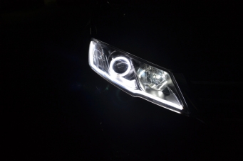 陸豐X5車(chē)燈改裝透鏡氙氣燈天使眼