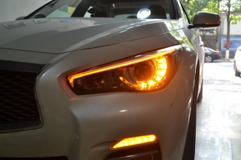 英菲尼迪Q50L車(chē)燈改裝LED大燈總成