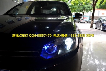 高爾夫6車(chē)燈改裝歐司朗破曉者LED雙光透鏡